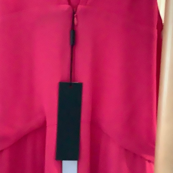 HALSTON Arymetric Draped Gown Azalea Pink 12   NEW MSRP $395 - Picture 12 of 17